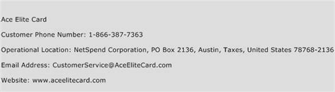 Ace Elite Card Customer Service Number